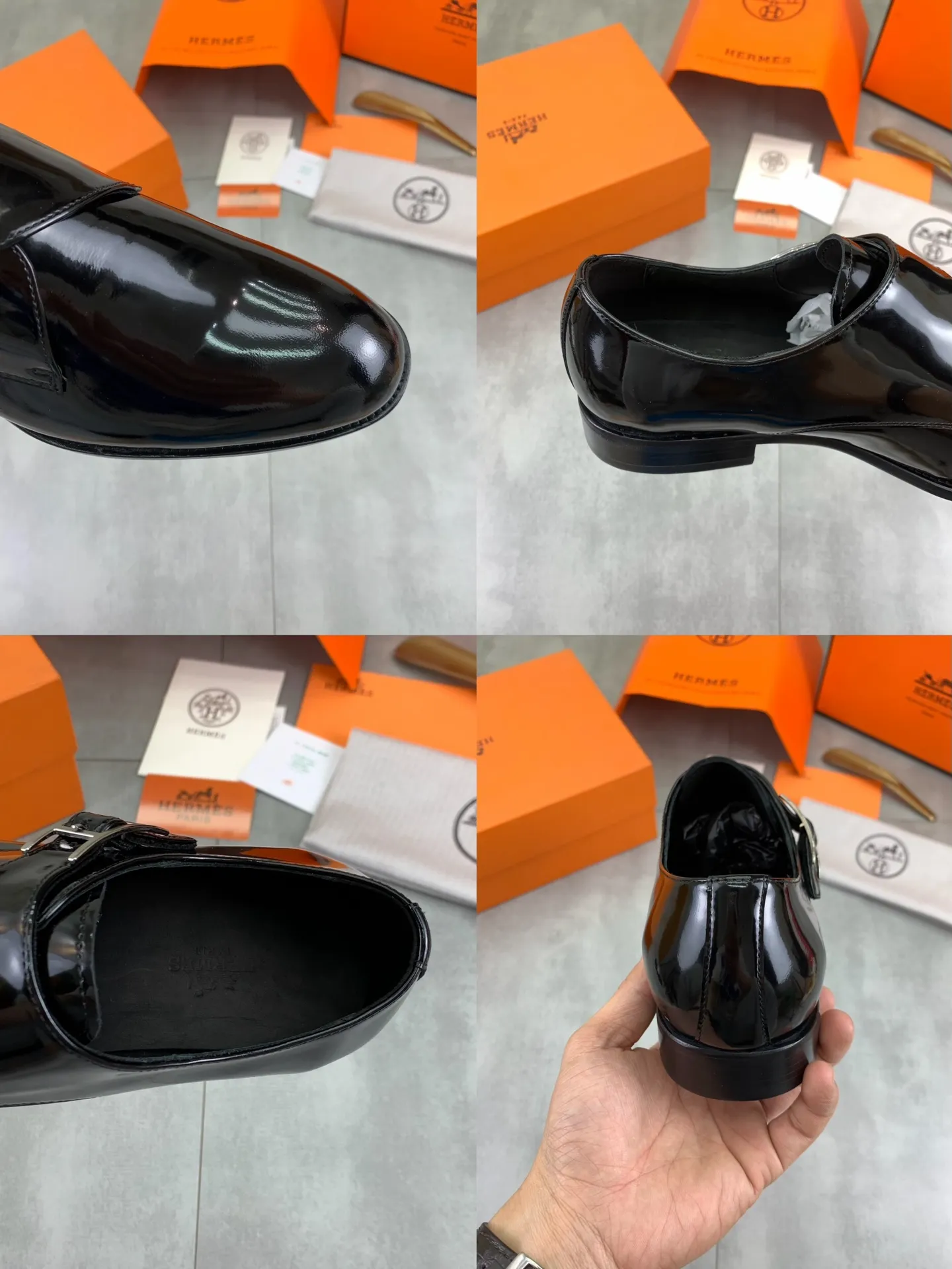 Factory price P940 💰💎💎💎 Original genuine leather outsole Brand: Hermès Grade: Same as the official website Original quality materials: Original soft calfskin Water-dyed cowhide lining Original Italian genuine leather outsole Style categories: Men's fashion Formal casual leather shoes Slip-on men's shoes series Young fashion European and American trends British style Code number: 39-45 (38.46 can be customized)